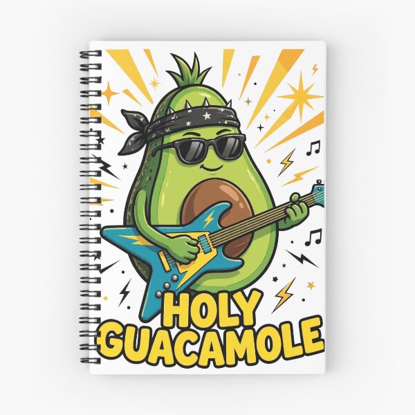 Item preview, Holy Guacamole Funny Avocado Rockstar Guitar T-Shirt designed and sold by ApparelOutpost.