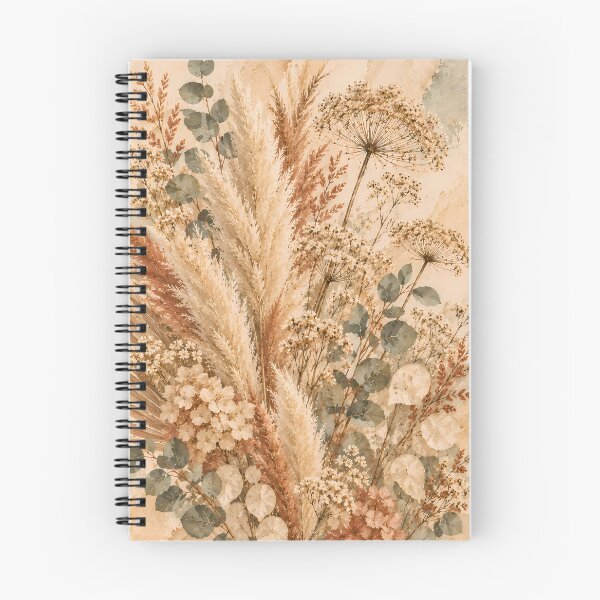 Item preview, Boho Botanical Watercolour Pampas Grass Dried Floral Arrangement designed and sold by Jozefin's Studio.