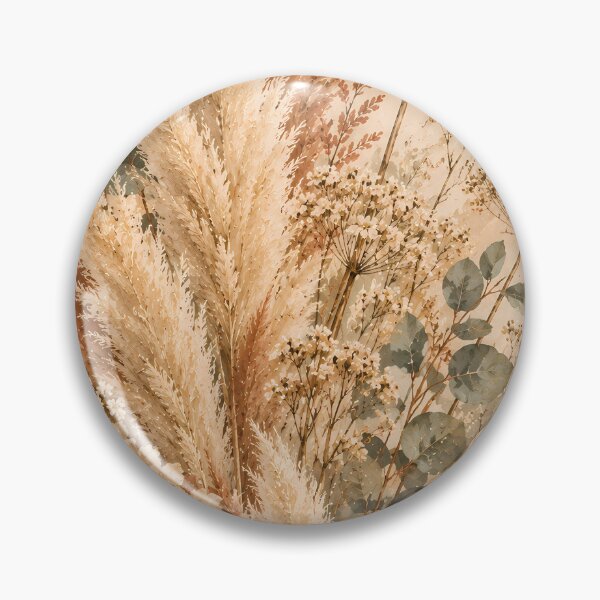 Item preview, Boho Botanical Watercolour Pampas Grass Dried Floral Arrangement designed and sold by Jozefin's Studio.