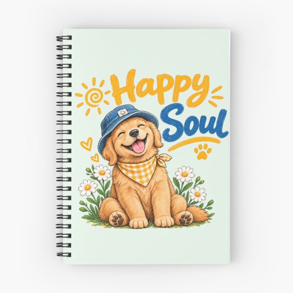 Item preview, Happy Soul Cute Golden Retriever Puppy with Daisies designed and sold by lungpleecha.