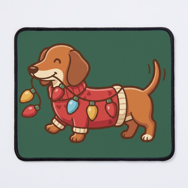 Item preview, Dachshund Tangled in Christmas Lights designed and sold by Rariks.