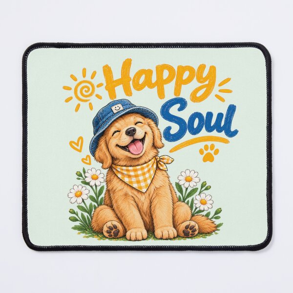 Item preview, Happy Soul Cute Golden Retriever Puppy with Daisies designed and sold by lungpleecha.