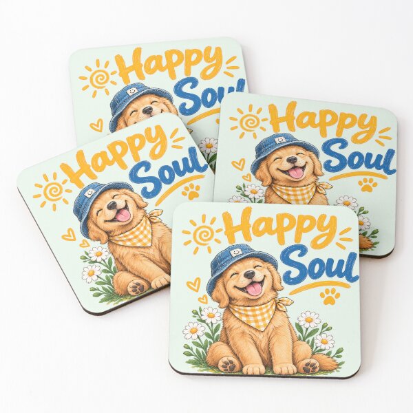 Item preview, Happy Soul Cute Golden Retriever Puppy with Daisies designed and sold by lungpleecha.