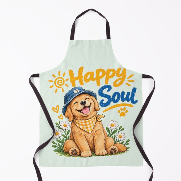 Item preview, Happy Soul Cute Golden Retriever Puppy with Daisies designed and sold by lungpleecha.