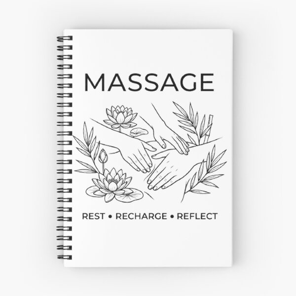 Item preview, Massage Therapy Lotus Floral Line Art - Rest Recharge Reflect designed and sold by PetalsPaws.