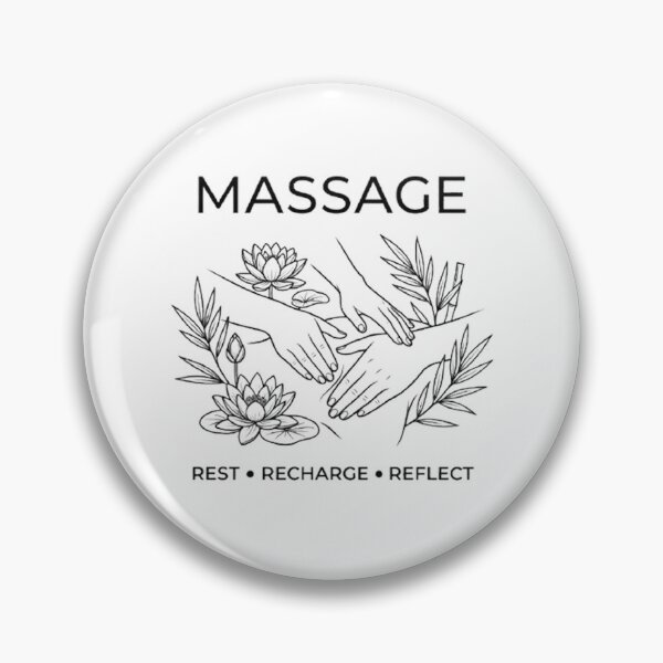 Item preview, Massage Therapy Lotus Floral Line Art - Rest Recharge Reflect designed and sold by PetalsPaws.