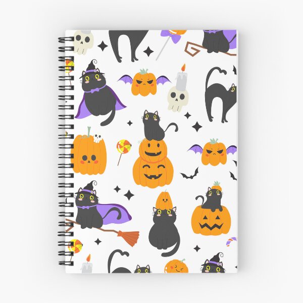 Item preview, Cute Black Cats & Pumpkins Halloween Pattern designed and sold by VibnWalls.