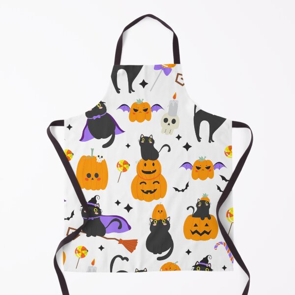 Item preview, Cute Black Cats & Pumpkins Halloween Pattern designed and sold by VibnWalls.