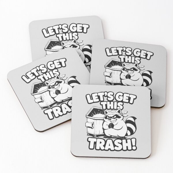 Item preview, Let's Get This Trash Meme — Funny Raccoon with Dumpster designed and sold by MalisoStickers.