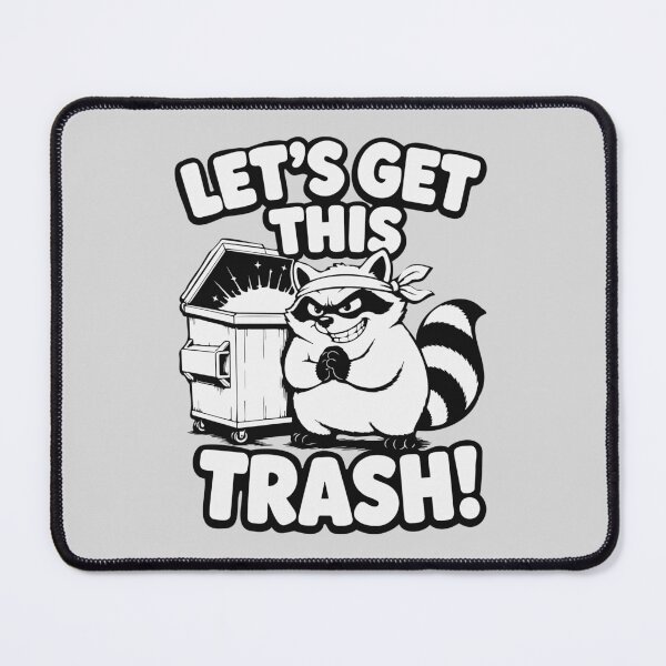 Item preview, Let's Get This Trash Meme — Funny Raccoon with Dumpster designed and sold by MalisoStickers.