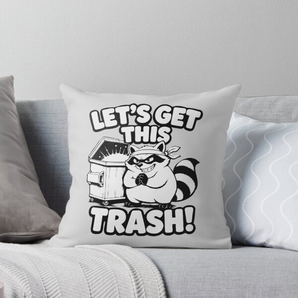 Item preview, Let's Get This Trash Meme — Funny Raccoon with Dumpster designed and sold by MalisoStickers.