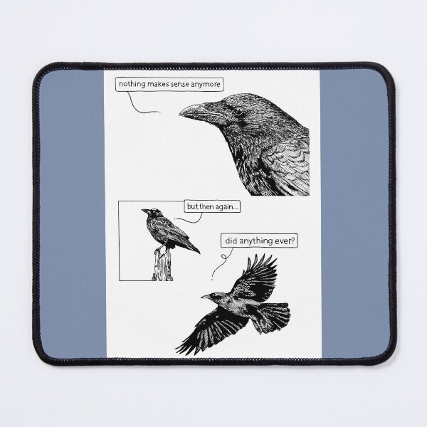 Item preview, corvid thoughts (B/W version) designed and sold by SpaceCatVisions.