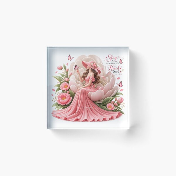 Item preview, Pink Floral Woman Dreams Bloom designed and sold by Reshmakhan.