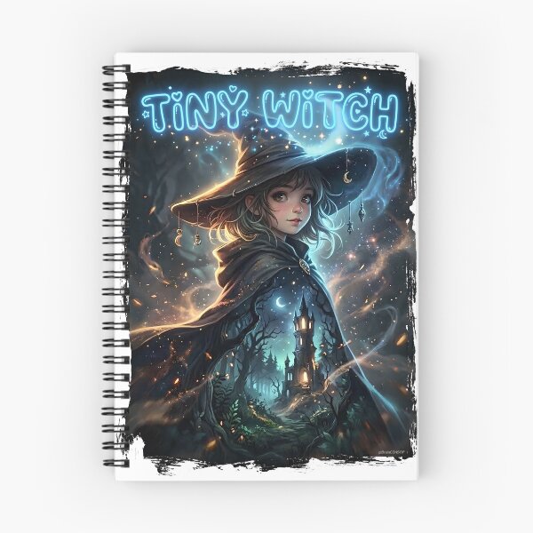 Item preview, Tiny Witch Cute Little Sorceress Dark Fantasy Castle Cloak Magic Art designed and sold by BrainConstip.