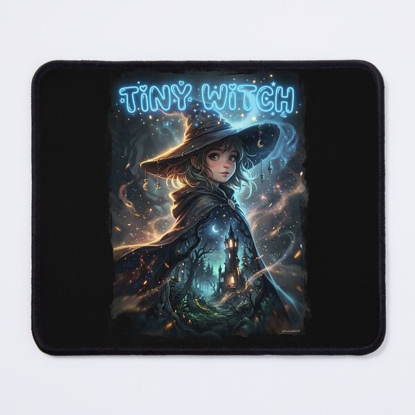 Item preview, Tiny Witch Cute Little Sorceress Dark Fantasy Castle Cloak Magic Art designed and sold by BrainConstip.