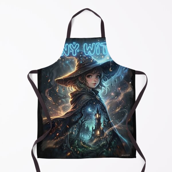 Item preview, Tiny Witch Cute Little Sorceress Dark Fantasy Castle Cloak Magic Art designed and sold by BrainConstip.