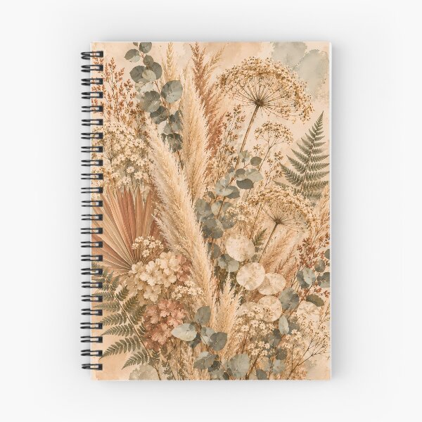 Item preview, Boho Botanical Watercolour Dried Wildflower Meadow Art designed and sold by Jozefin's Studio.