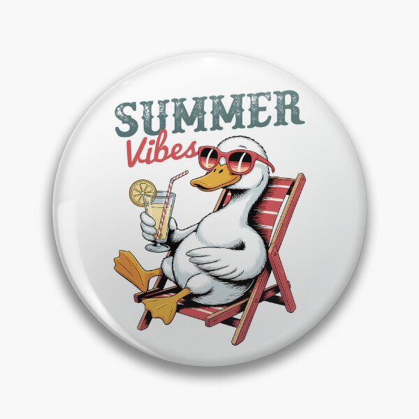 Item preview, Summer Vibes Relaxing Duck designed and sold by sazuii.