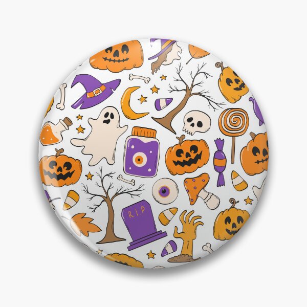 Item preview, Witchy Halloween Ghosts, Pumpkins & Magic Pattern designed and sold by VibnWalls.
