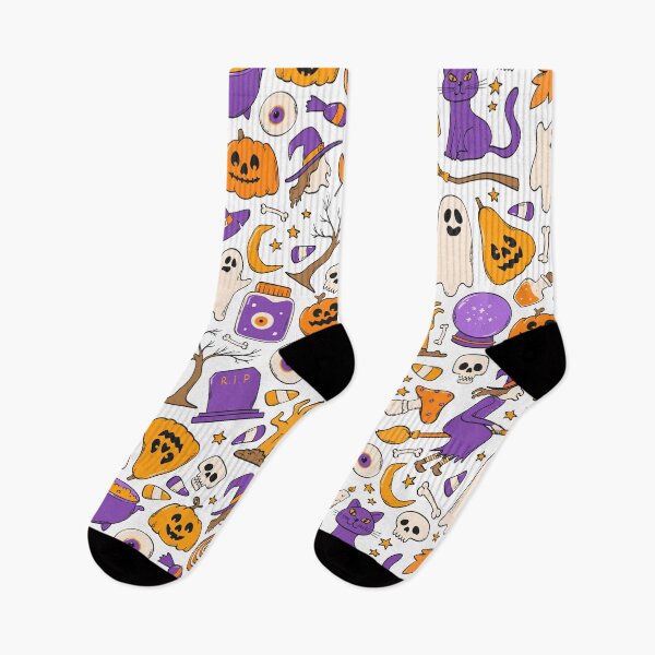 Item preview, Witchy Halloween Ghosts, Pumpkins & Magic Pattern designed and sold by VibnWalls.