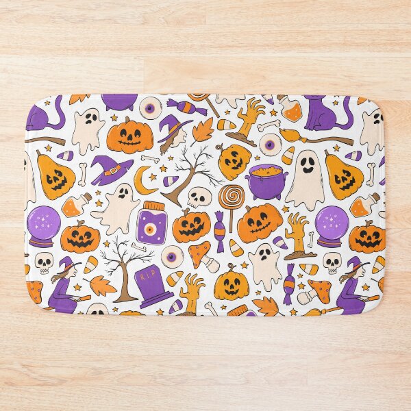 Item preview, Witchy Halloween Ghosts, Pumpkins & Magic Pattern designed and sold by VibnWalls.
