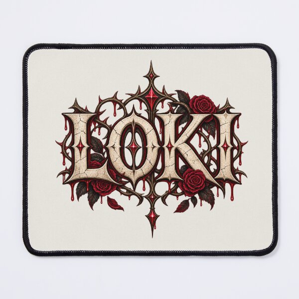Item preview, Loki Gothic Roses Norse Mythology Dark Fantasy Design designed and sold by MetaModel Editions.