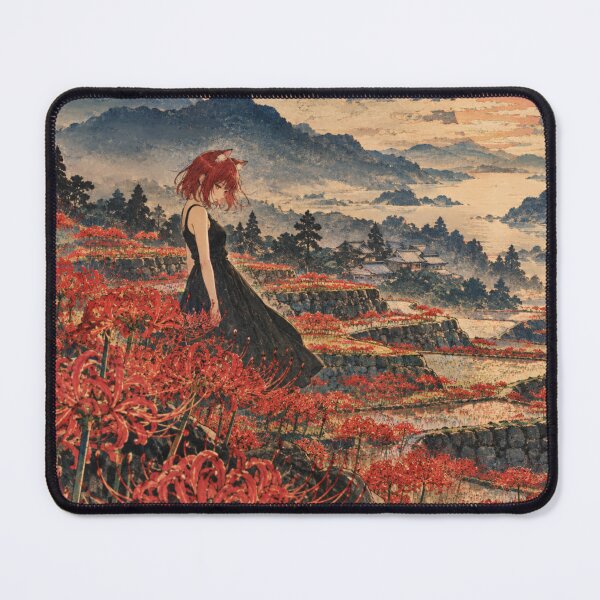 Item preview, Cat Girl in Red Spider Lily Field designed and sold by Komatoya.