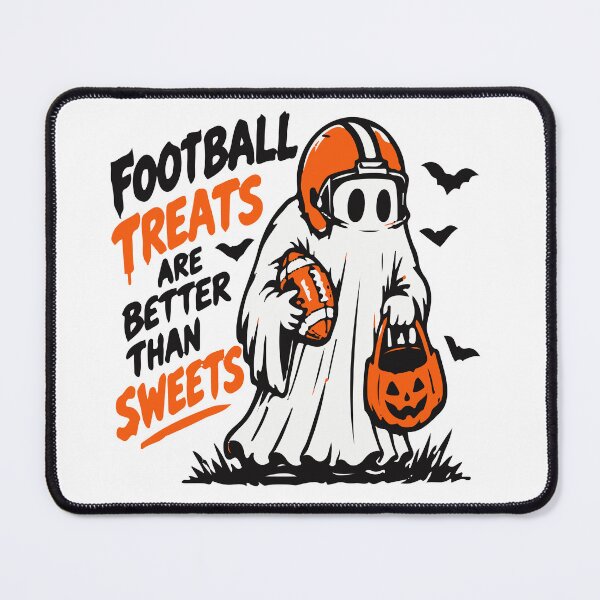 Item preview, Football Treats Are Better Than Sweets - Ghost Halloween designed and sold by Brexmore3.