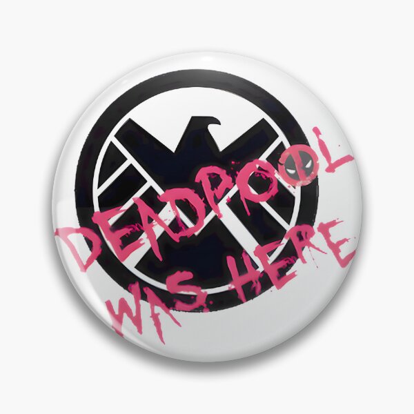 Item preview, Deadpool Inspired Funny Was Here Shield Design designed and sold by robsonfer12.