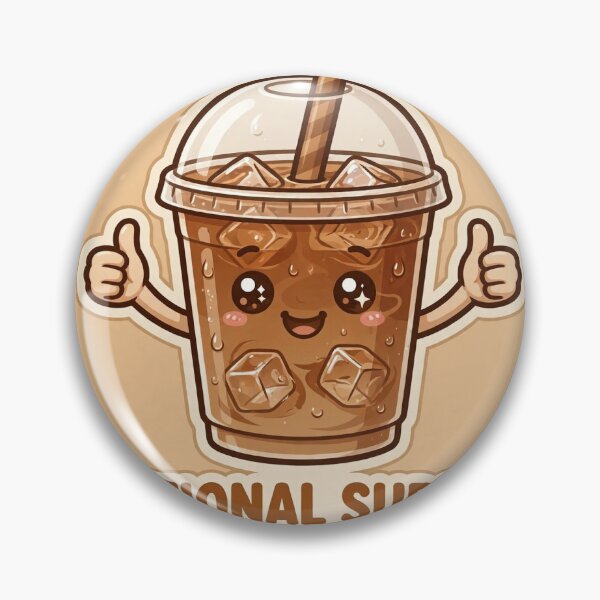 Item preview, Emotional Support Iced Coffee Funny Sticker designed and sold by WhaleStore.