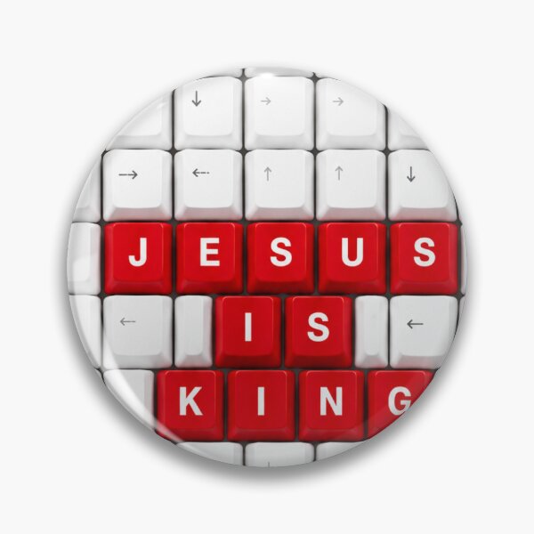 Item preview, Jesus Is King Red Keyboard Keys – Creative Christian Typography Design designed and sold by EatPrayLive.