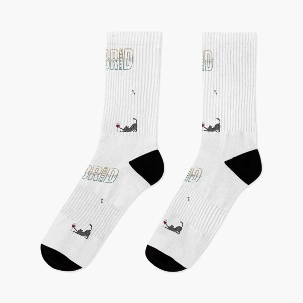 Item preview, I Am A Hybrid I Run On Coffee And Wine Funny Cat Minimalist Design designed and sold by Retro Whiskers.