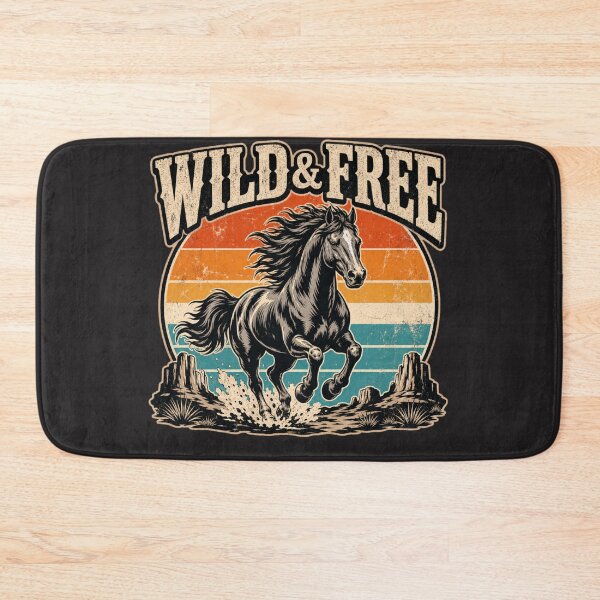 Item preview, Wild and Free Retro Vintage Horse Design designed and sold by MajaDesign07Art.