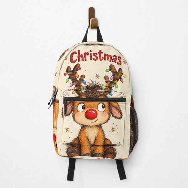Item preview, Cute Reindeer with Christmas Lights Antlers designed and sold by Pure Craft.