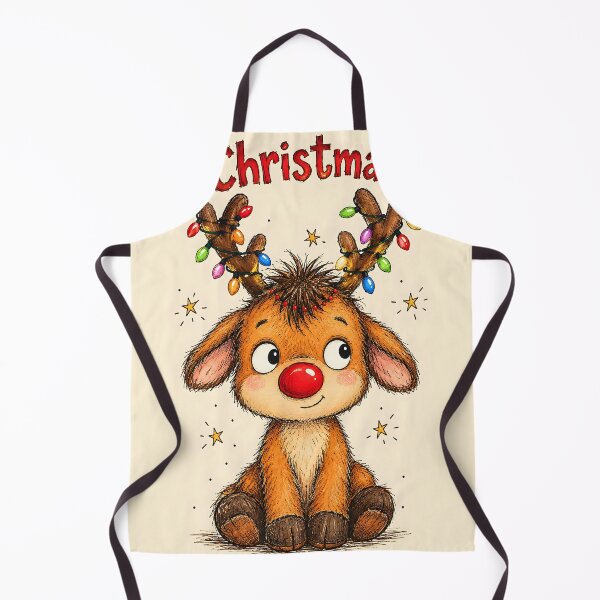 Item preview, Cute Reindeer with Christmas Lights Antlers designed and sold by Pure Craft.