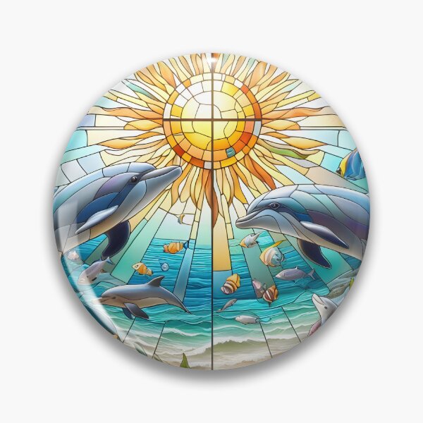 Item preview, Stained Glass Ocean Art designed and sold by Sybille-Yates.