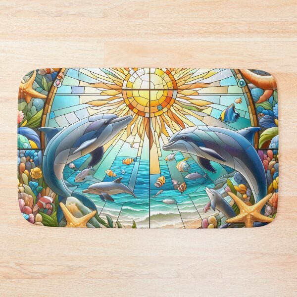 Item preview, Stained Glass Ocean Art designed and sold by Sybille-Yates.