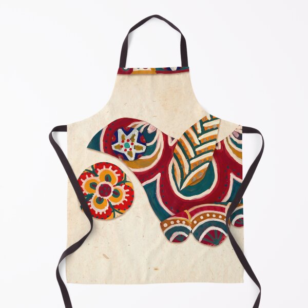 Item preview, Folk Art Bird with Floral Chevron Border designed and sold by Fani*.