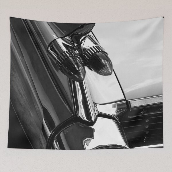 Item preview, Art deco 1950's automobile vintage chrome tail fin black and white classic photograph designed and sold by Astrid Arkhangelsky.