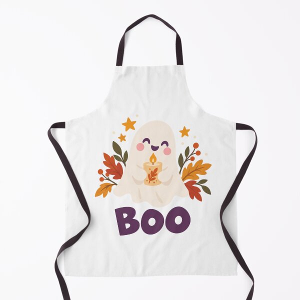 Item preview, Boo Cute Ghost With Candle Autumn Leaves Halloween Cozy Fall designed and sold by Backsay.