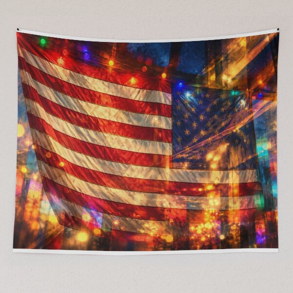 Item preview, Stars and Stripes in Electric Light designed and sold by Kimberly Palmer.