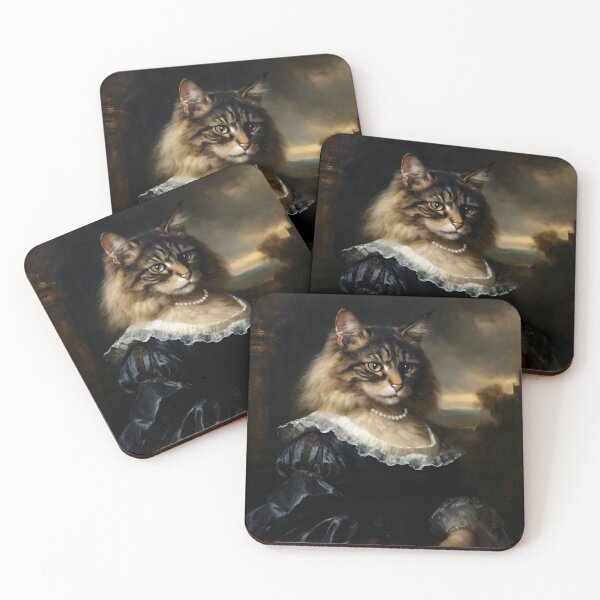 Aperçu de l'œuvre Portrait de chat anthropomorphe victorien : Lady Meowlisa | Art félin créée et vendue par UnhingedBird.