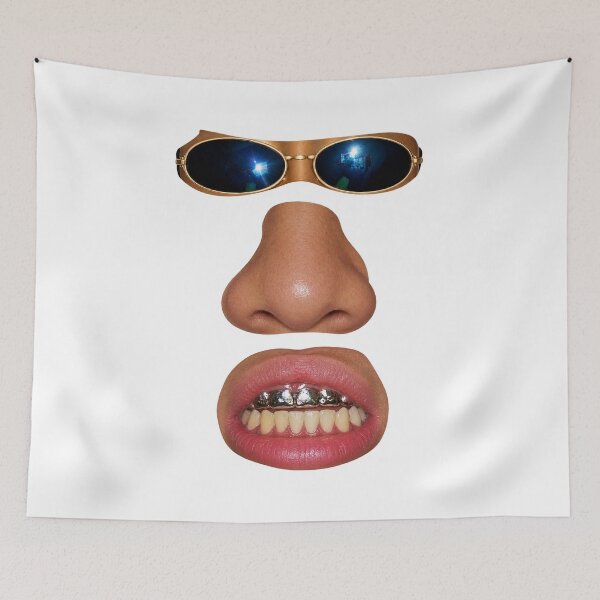 Item preview, Surreal Face Cutout Graphic White T-Shirt designed and sold by henrgl.