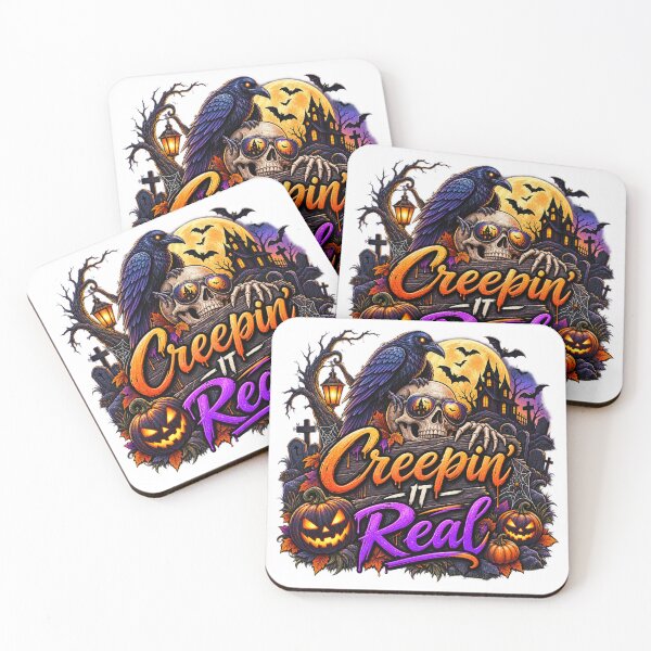 Item preview, Creepin’ It Real Halloween Raven & Skull designed and sold by J-CCreations.