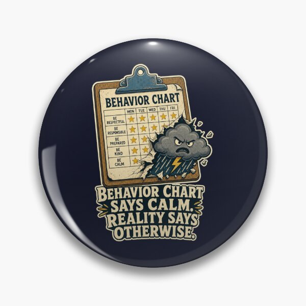 Item preview, Behavior Chart Says Calm Reality Says Otherwise Shirt, Funny Teacher T-Shirt, Classroom Management Humor Tee, Funny Teacher Gift Shirt, Vintage School Graphic designed and sold by TshirtsLabs.