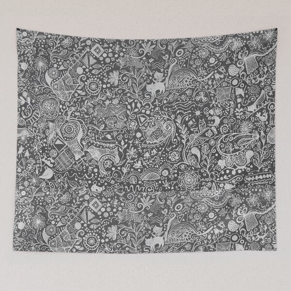 Item preview, 88 Whimsical Hand Drawn Folk Art Doodle Pattern designed and sold by ART ATTACK ZONE.