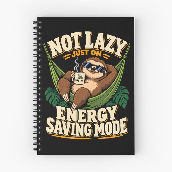 Item preview, Not Lazy Just on Energy Saving Mode Funny Sloth Coffee Hammock designed and sold by BDLuck2021.