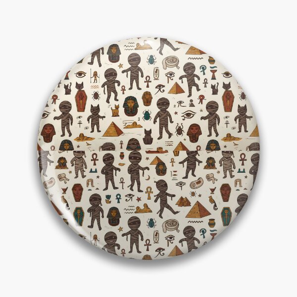 Item preview, Egypt Whimsical Hand Drawn Folk Art Doodle Pattern designed and sold by ART ATTACK ZONE.
