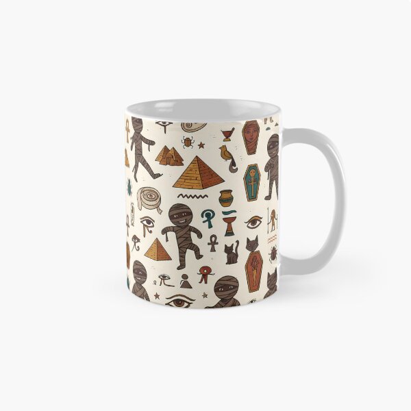 Item preview, Egypt Whimsical Hand Drawn Folk Art Doodle Pattern designed and sold by ART ATTACK ZONE.