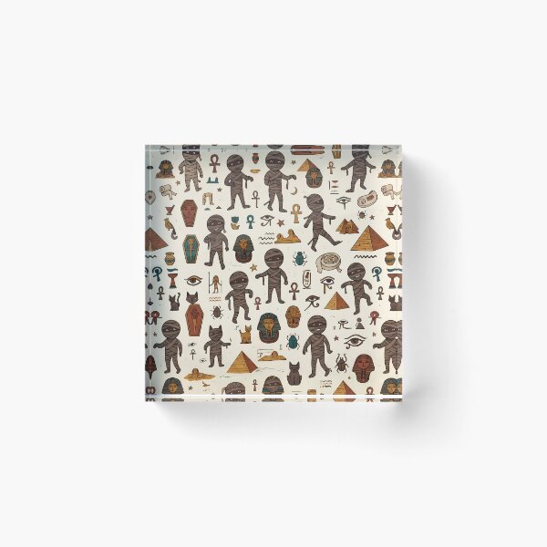 Item preview, Egypt Whimsical Hand Drawn Folk Art Doodle Pattern designed and sold by ART ATTACK ZONE.